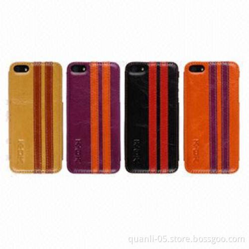 Leather Cases for iPhone 5, Various Colors Available, OEM Orders Accepted